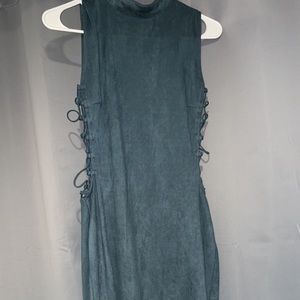 Green mini dress